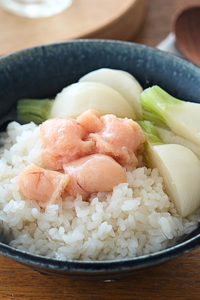 かぶと明太子のうまだし茶漬け