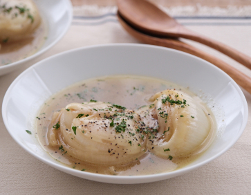 新玉ねぎで作る濃厚オニオンスープ