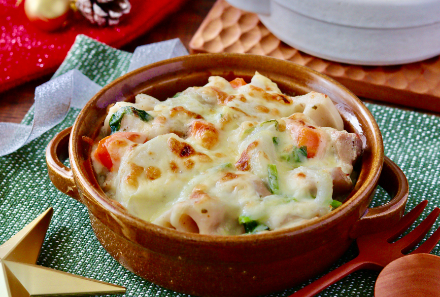 【うまだし×クリスマスレシピ③】うまだしで味が決まる♪冬野菜グラタン