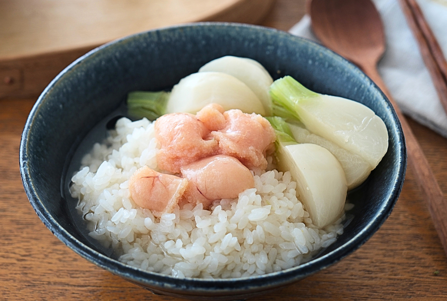 かぶと明太子のうまだし茶漬け