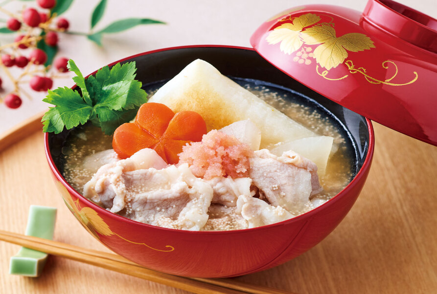 豚しゃぶ明太とろみ雑煮
