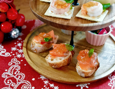 【うまだし×クリスマスレシピ⑤】冷やしてのせるだけ♪うまだしジュレのカナッペ